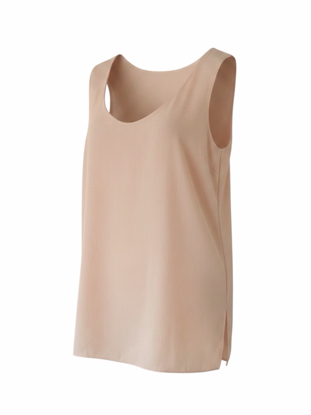 Zara Sleeveless Scoop Neck Tunic Top in Nude Size M